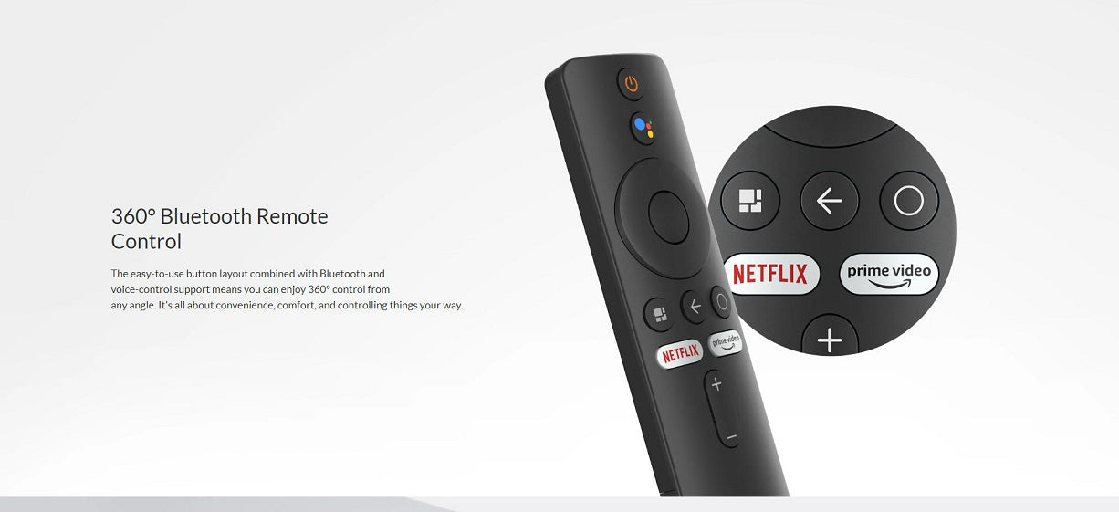Mi TV Stick “Stream Anywhere” with 2 GB RAM & 16 GB ROM — plug, play, and enjoy.