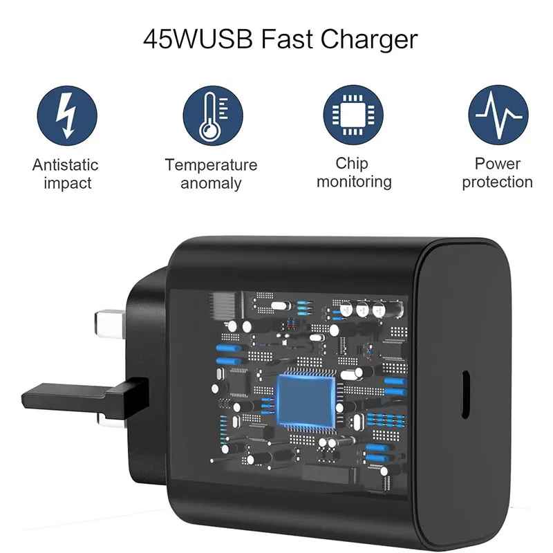 ⚡ Samsung 45W Super Fast Charger with Type-C Cable