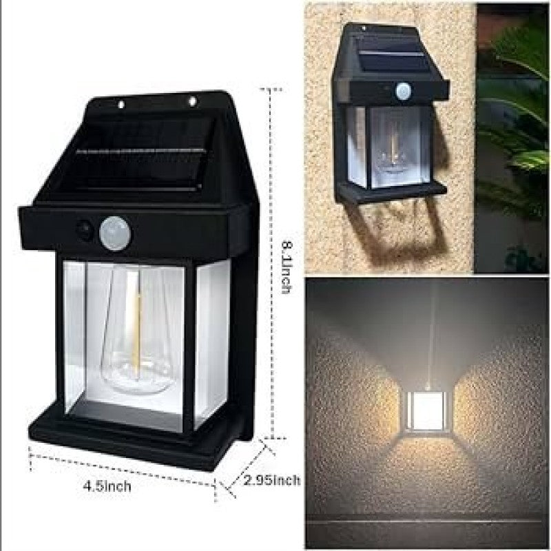 🌞 Solar Motion Sensor Wall Light – Outdoor Waterproof Garden Lantern