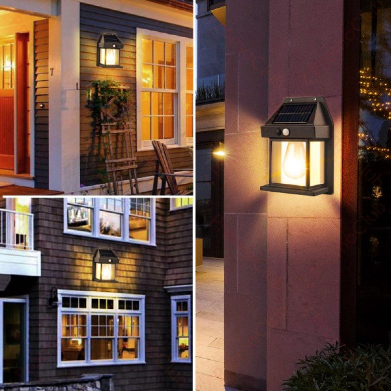 🌞 Solar Motion Sensor Wall Light – Outdoor Waterproof Garden Lantern