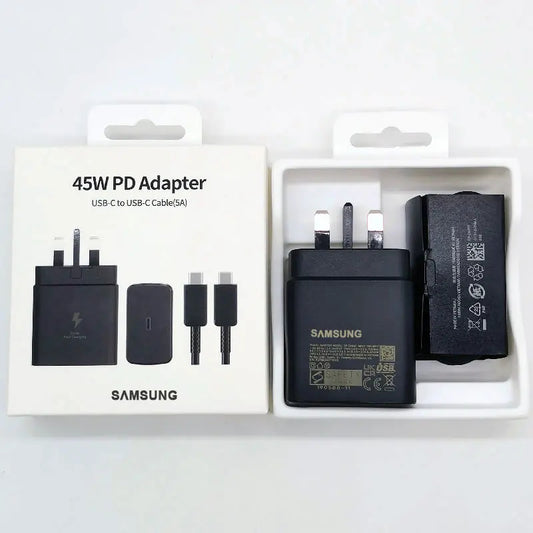 ⚡ Samsung 45W Super Fast Charging UK Adapter – PD USB-C Fast Charger for Galaxy Series