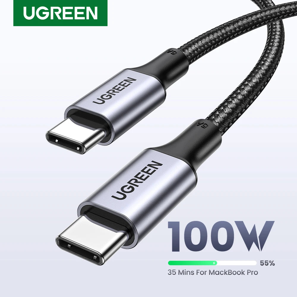 🔥 UGREEN 100W USB-C to USB-C Fast Charging Cable – 5A PD Power Delivery | Ultra Fast Charging & 40Gb Data Support