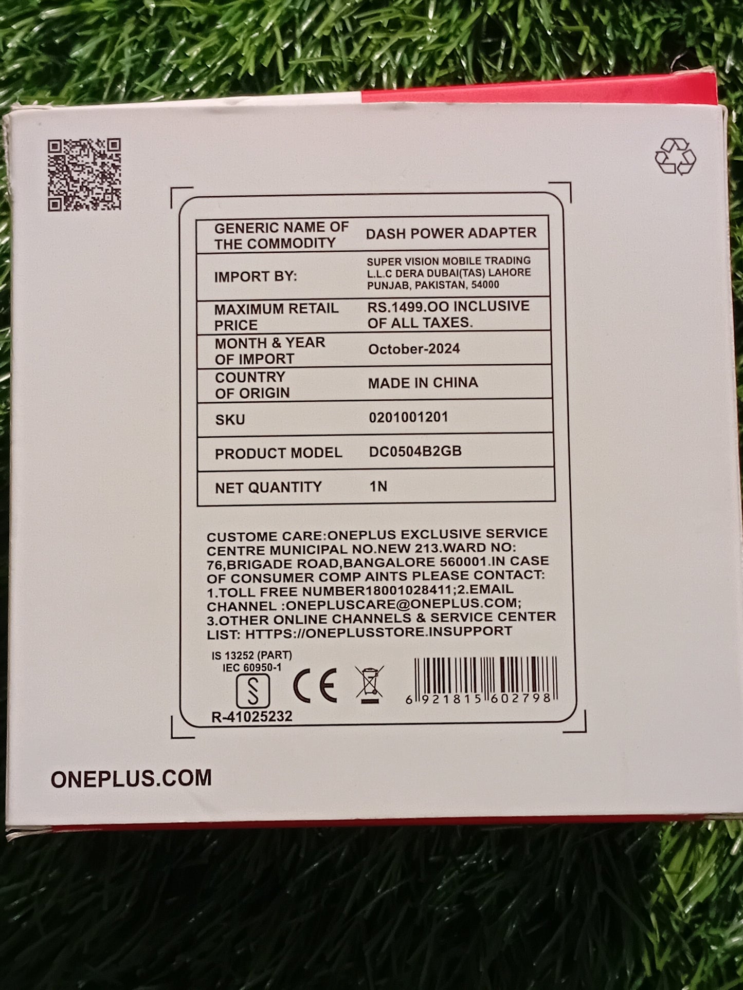 OnePlus Warp Charge 65 Power Adapter (Original) – With Type-C Cable