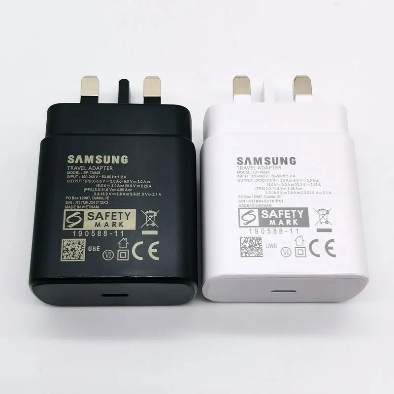 ⚡ Samsung 45W Super Fast Charging UK Adapter – PD USB-C Fast Charger for Galaxy Series