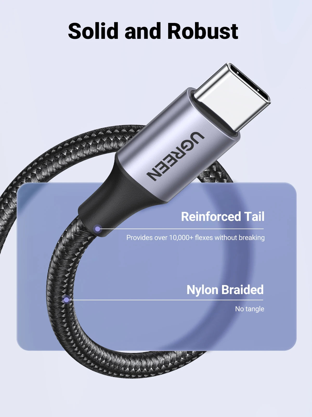 ⚡ UGREEN 3A USB-A to USB-C Fast Charging Cable – High Speed Data & Power Cable