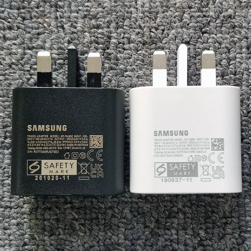 ⚡ Samsung 25W Super Fast Charger UK Plug – PD USB-C Fast Charging Adapter for Galaxy Series