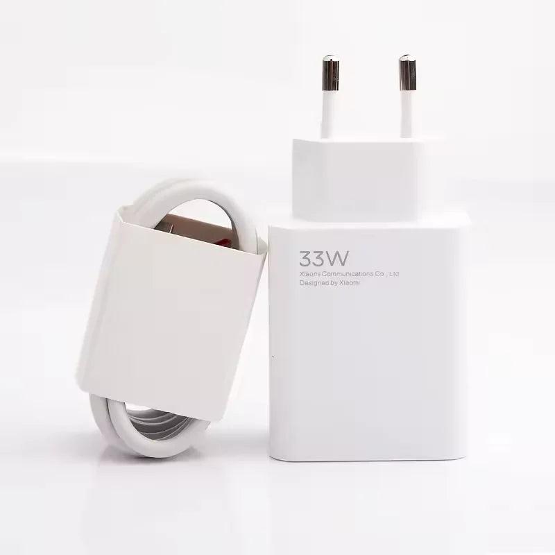 ⚡ Xiaomi 33W Original Fast Charger (Box Pulled) with Type-C Cable – Turbo Power Charging
