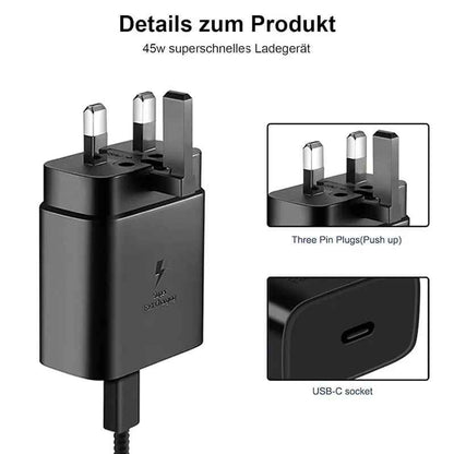 ⚡ Samsung 45W Super Fast Charger with Type-C Cable