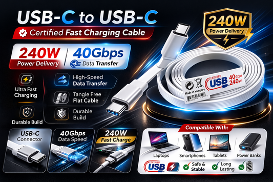 🔥 Logitech 240W Thunderbolt 4.0 Type-C Cable (1.5M) – Ultra Fast Power & 40Gbps Data Transfer Speed 🔥