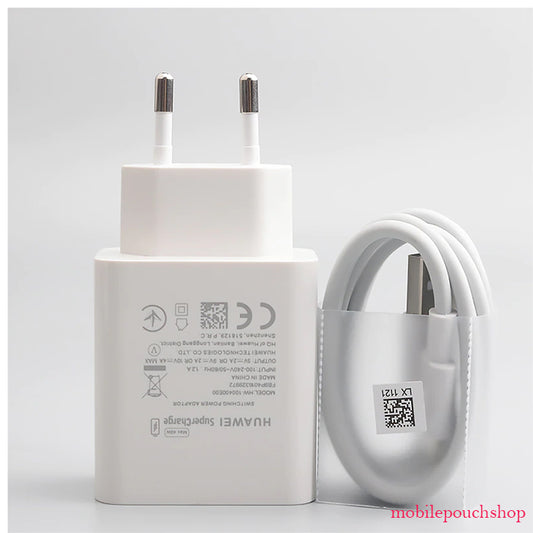 ⚡ Huawei 40W Super Fast Charger with 5A Type-C Cable – Original Huawei SuperCharge Adapter